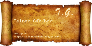 Teiner Gábor névjegykártya