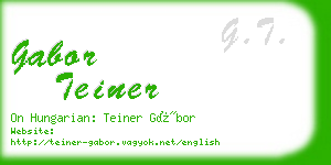 gabor teiner business card